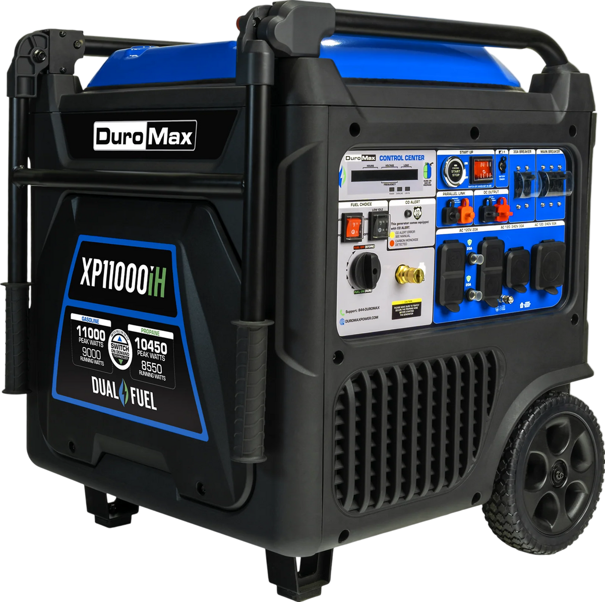 DuroMax XP11000iH 9000W/11000W Dual Fuel Generator Gas Propane Remote Start Inverter CO Alert New