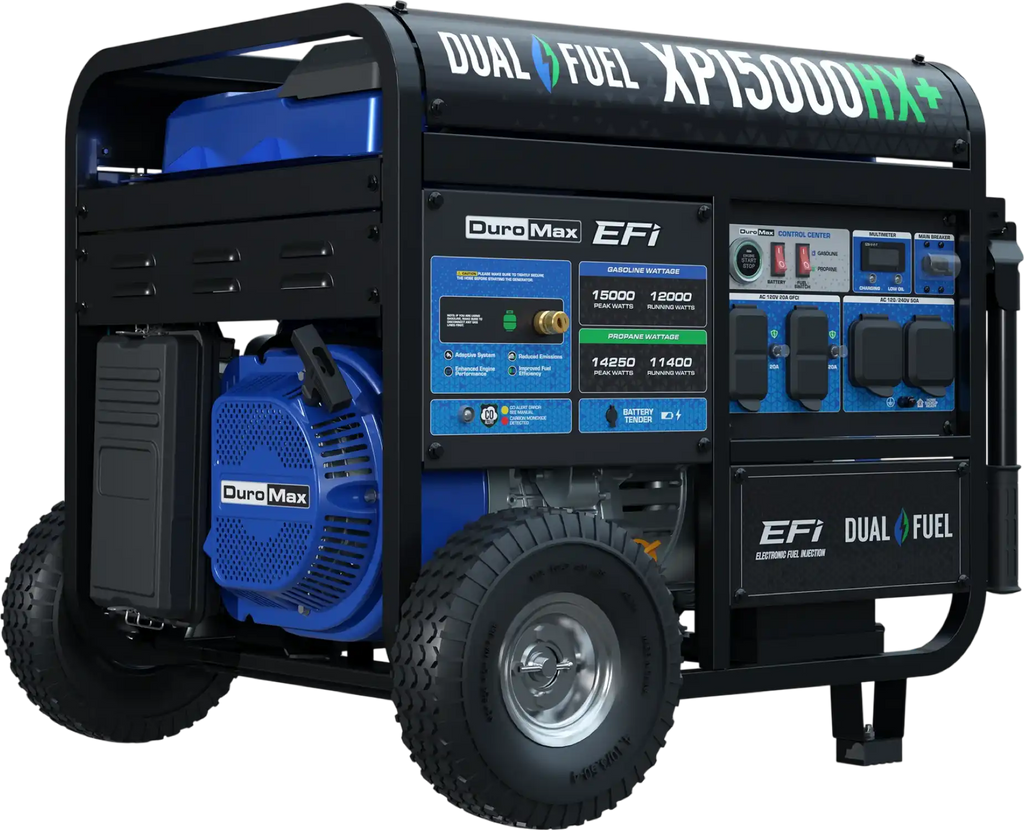 Duromax XP15000HX+ 12,000/15,000W Generator EFI Dual Fuel Gas Propane 50A Remote Start CO Alert New