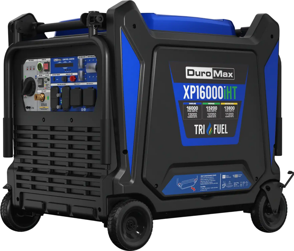 DuroMax XP16000iHT 13000W/16000W Tri Fuel Generator Gasoline Propane Natural Gas Electric Start Inverter CO Alert New