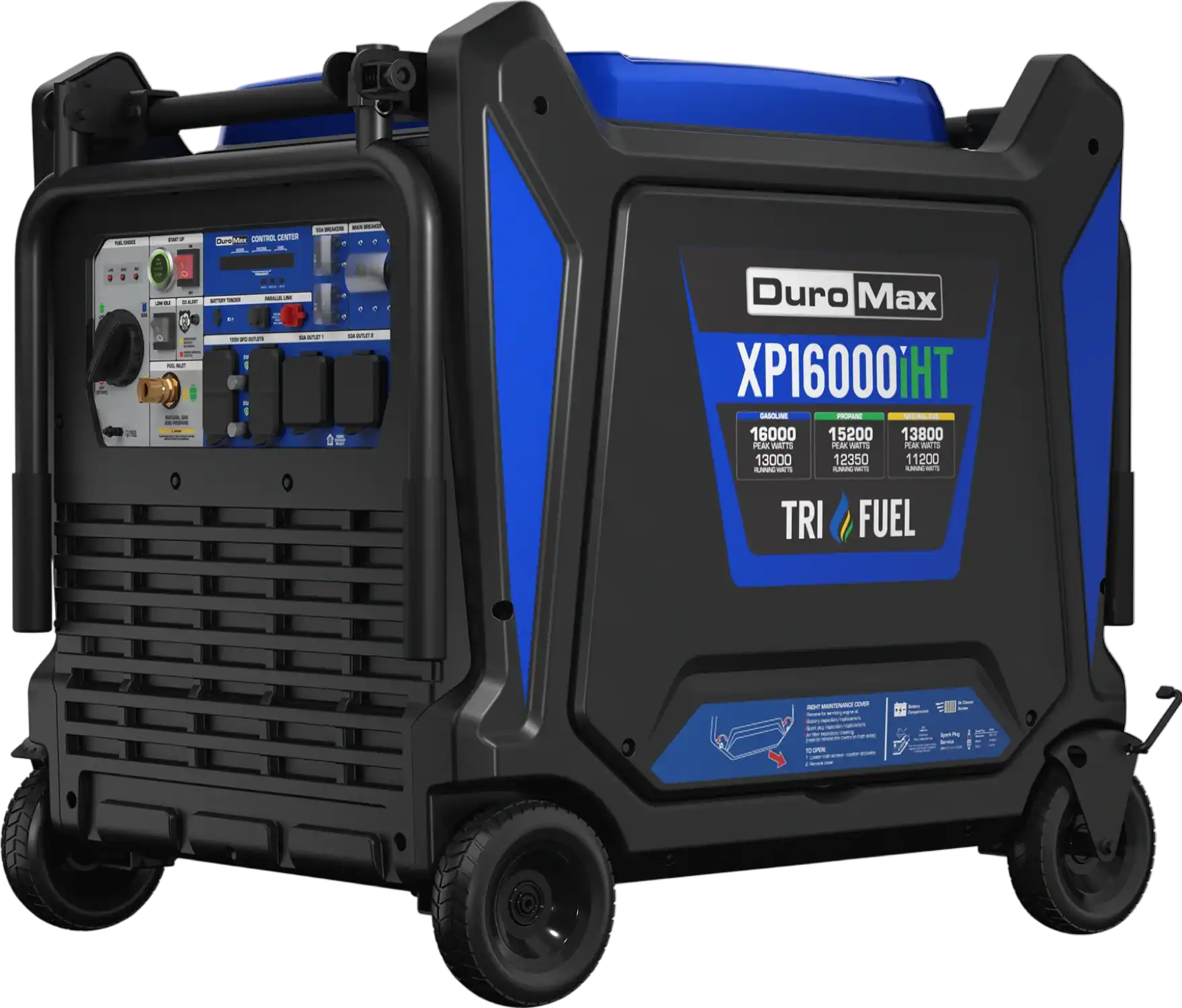 DuroMax XP16000iHT 13000W/16000W Tri Fuel Generator Gasoline Propane Natural Gas Electric Start Inverter CO Alert New