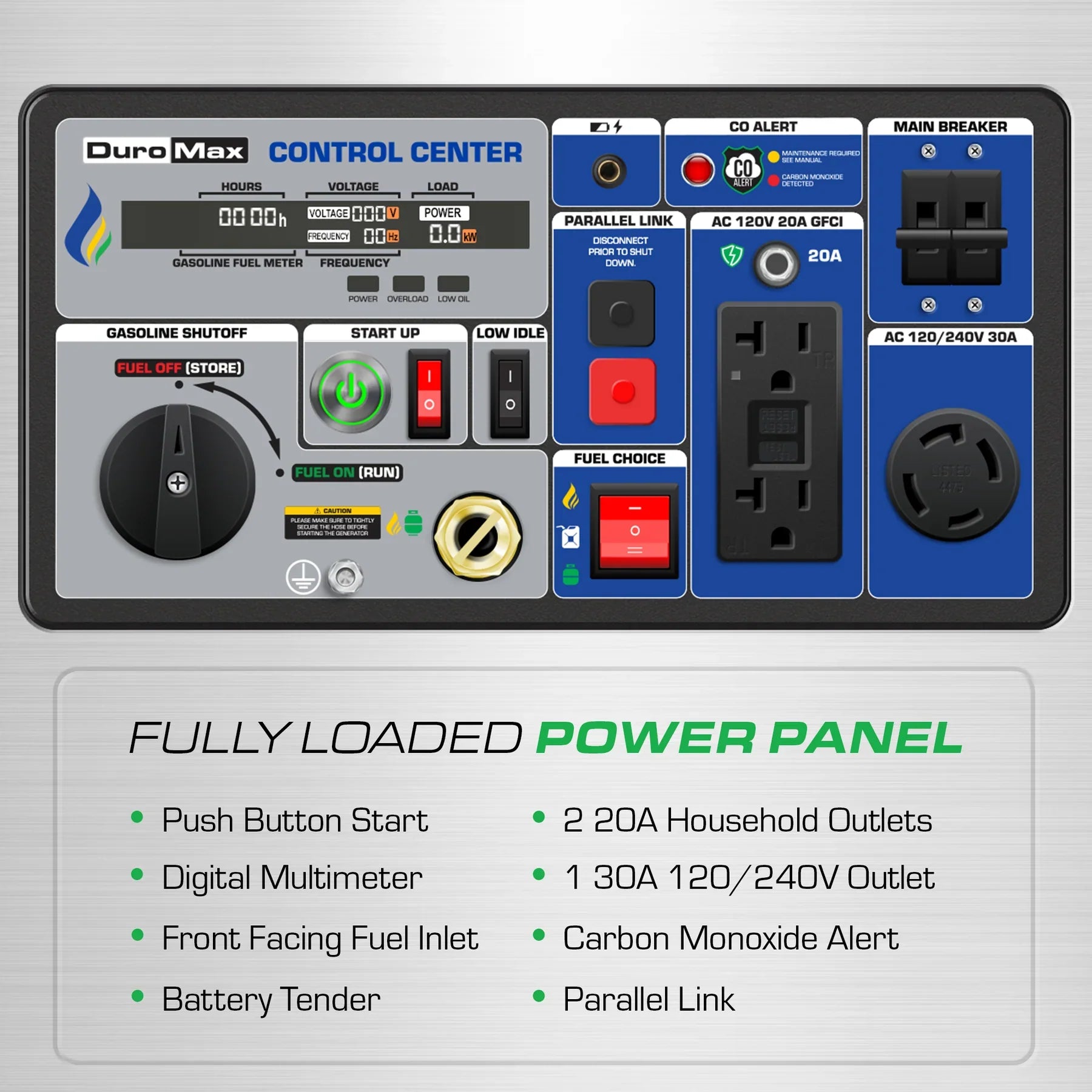 DuroMax XP7000iHT 5500W/7000W Tri Fuel Generator Gas Propane NG Remote Start Inverter CO Alert New