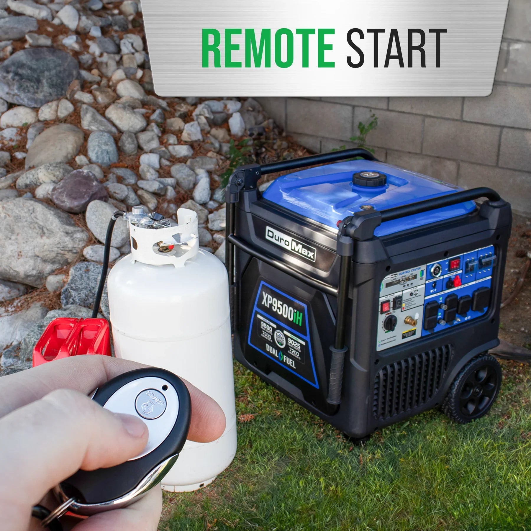 DuroMax XP9500iH 7600W/9500W Dual Fuel Generator Gas Propane Remote Start Inverter CO Alert New