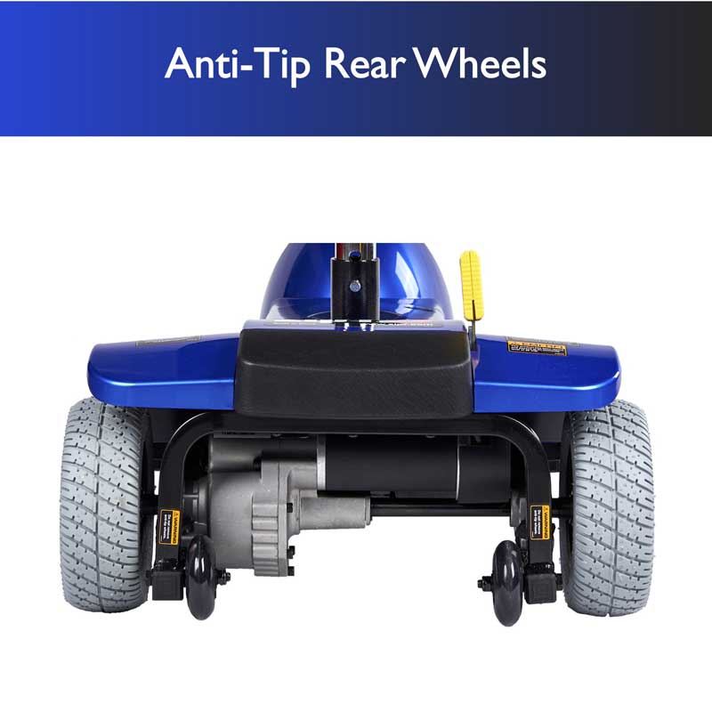 Zip'r 3 XTRA Mobility Scooter 3 Wheel 265 lbs. Capacity 24V 12 Miles 4.25MPH TSA Approved Blue New