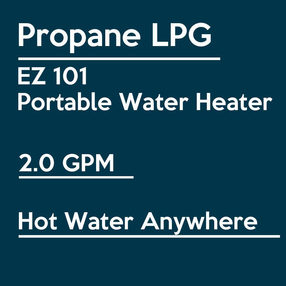EZ Tankless EZ-101-LP 2.0 GPM 42500 BTU Outdoor Propane Gas Portable Tankless Water Heater New