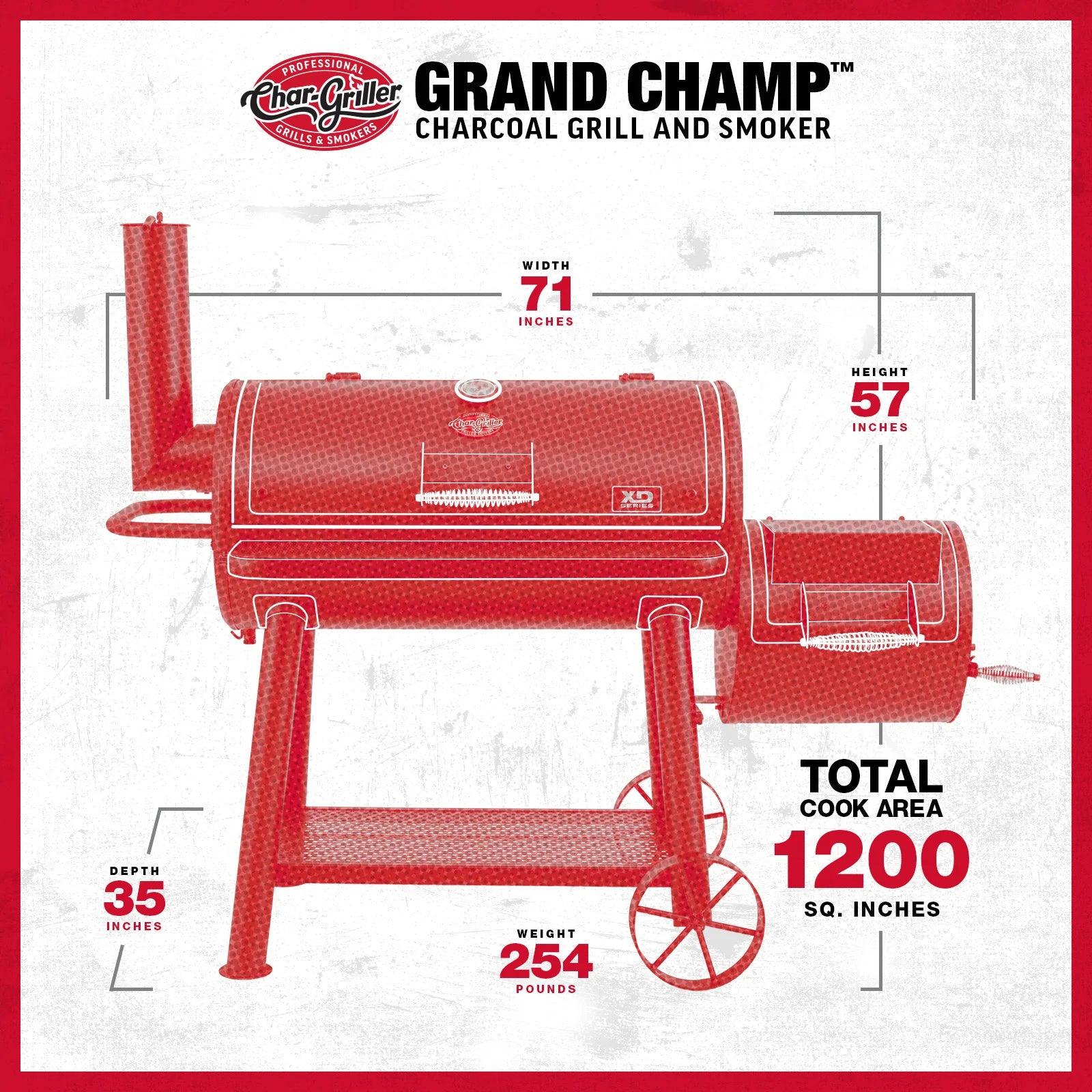 Grand Champ Offset Smoker Char-Griller