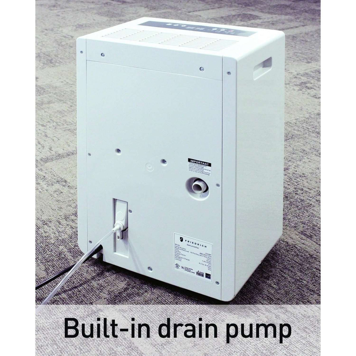 Friedrich D50BP 50 Pint Dehumidifier w/ Built-In Drain Pump Refurbished