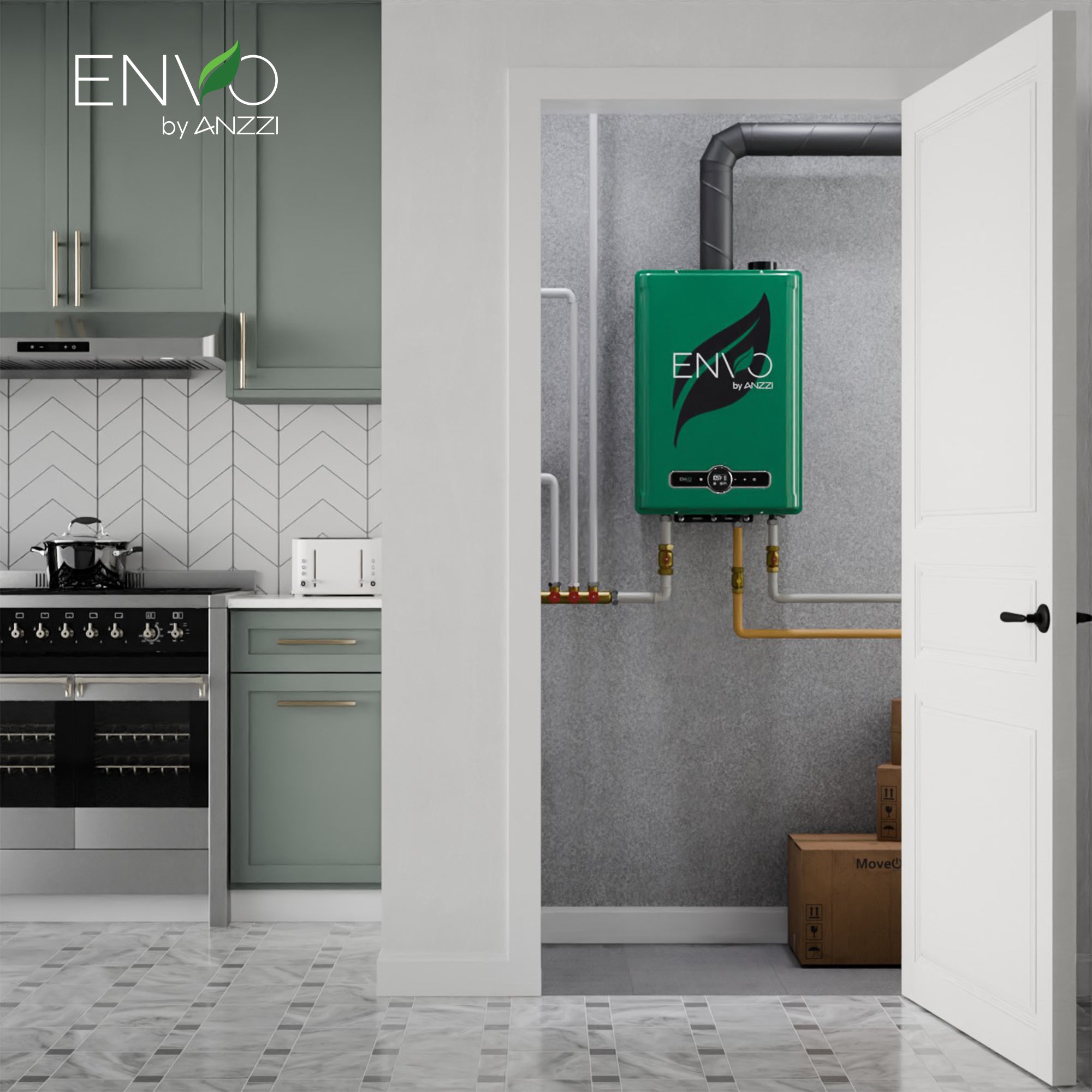 Anzzi Envo Tankless Water Heater Indoor Propane Gas 7.9 GPM 180,000 BTU 120V New