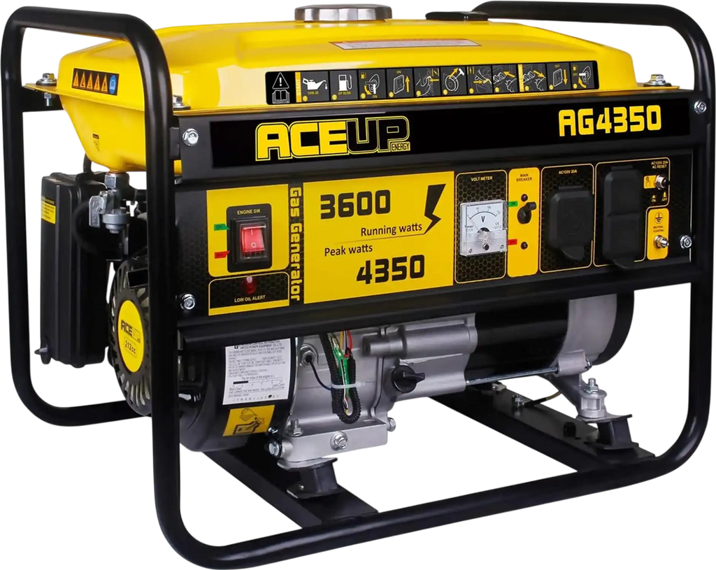 Aceup Energy AG4350 Portable Generator 3600/4350W Gas Powered 30A CARB New