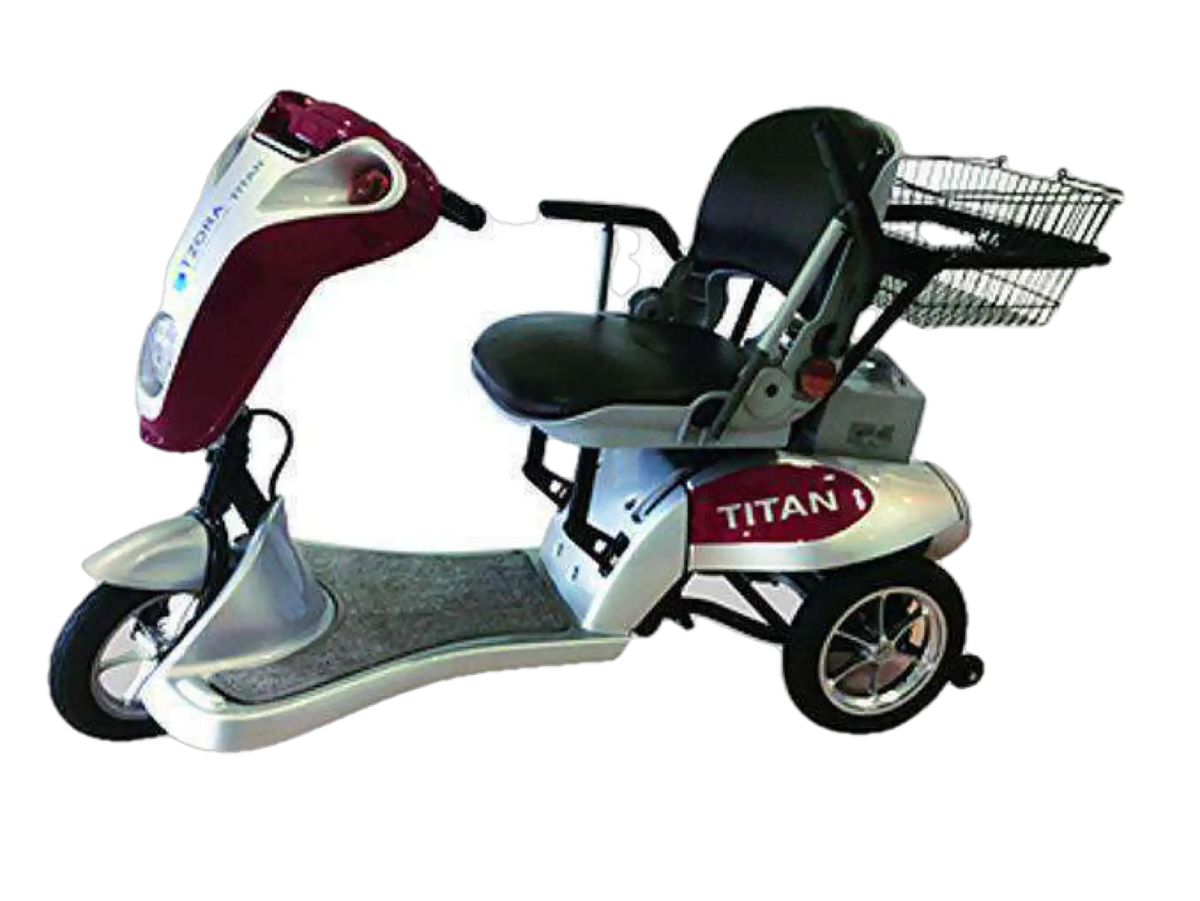 Tzora Titan 3 Wheel Heavy Duty Folding Mobility Scooter Red New