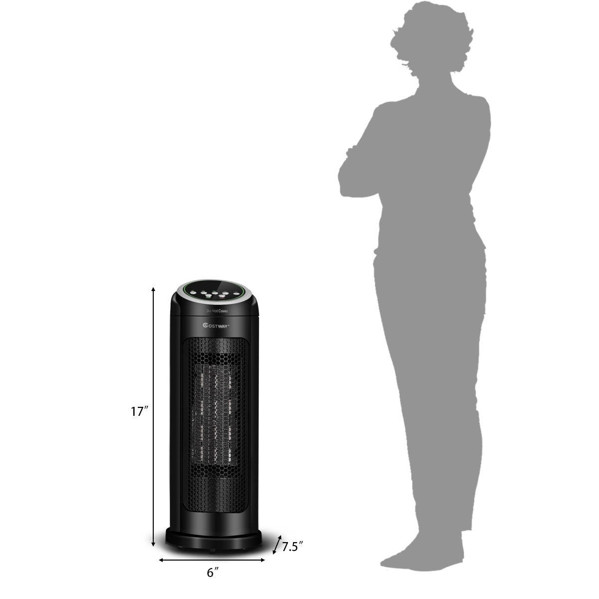 Costway 1500W LED Portable Oscillating PTC Ceramic Space Heater 47216983 New