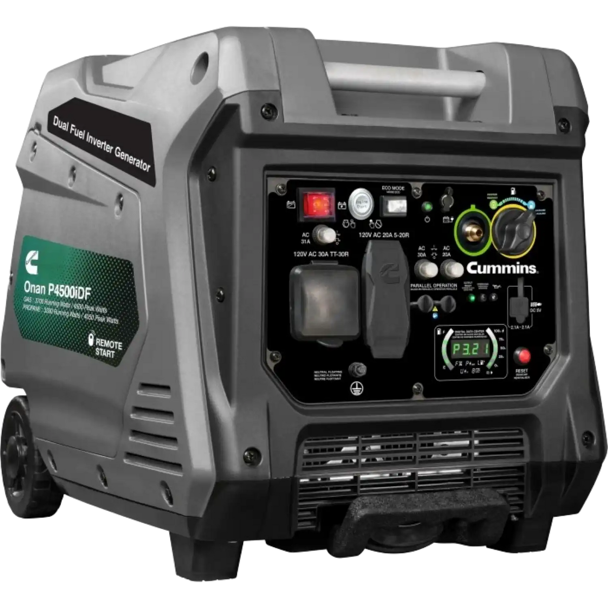 Cummins P4500iDF 3700W/4500W Remote Start Dual Fuel Inverter Onan Generator Manufacturer RFB