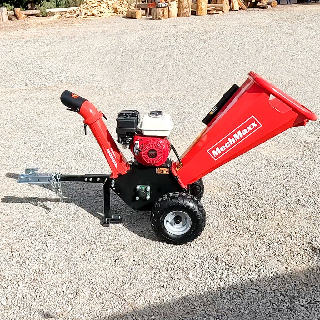 MechMaxx GS650 Wood Chipper Honda GX200 Gasoline Engine Powered 4" New