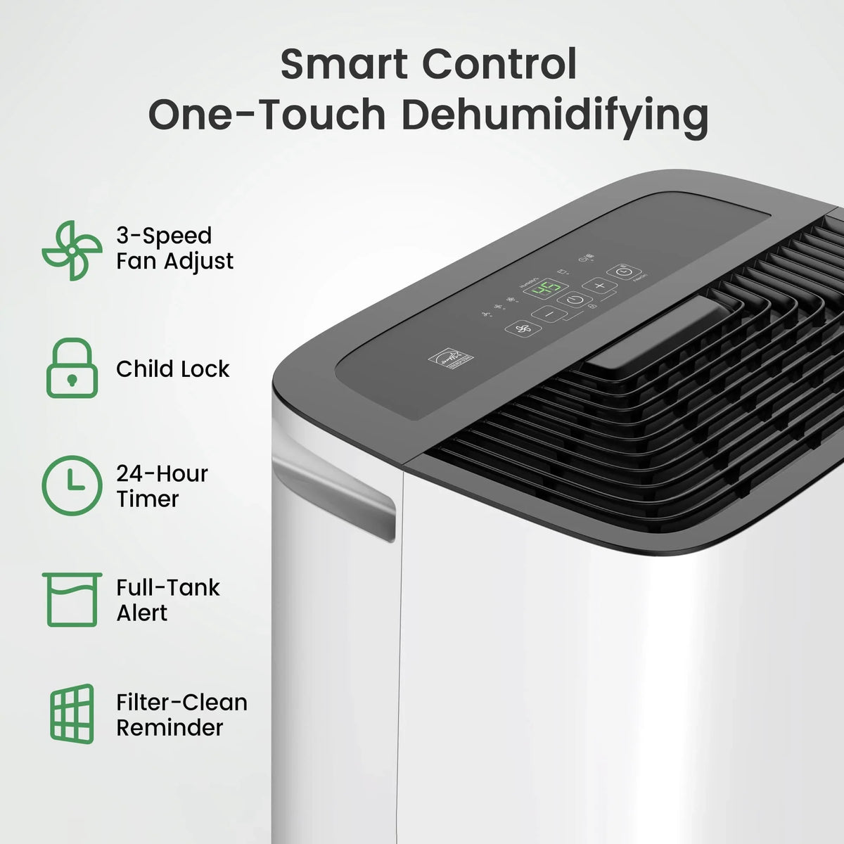Waykar Dehumidifier 150 Pints with Pump 2.38 Gal. Tank Fixed Vent Energy Star New