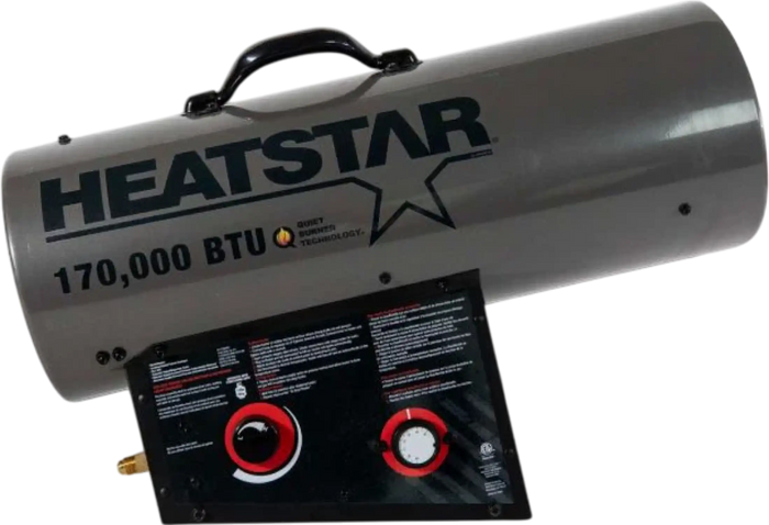 Heatstar Propane Forced-Air Heater with Quiet Burner Technology 170,000 BTU Portable New