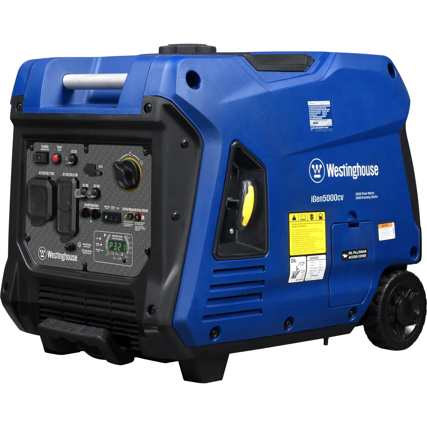 Westinghouse iGen5000cv 3900W/5000W Generator Gas Inverter 30 Amp with CO Sensor New