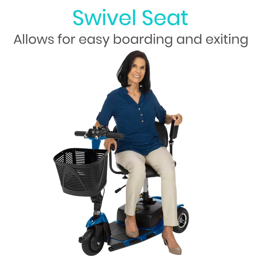 Vive Health MOB1025 Mobility Scooter 3 Wheel 265 lbs. Capacity 24V 3.7 MPH 12.4 Miles New