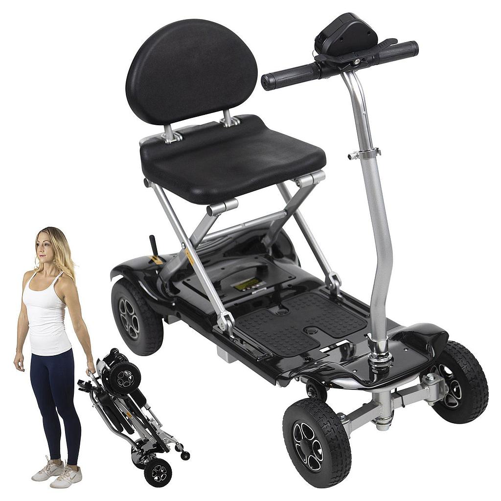 Vive Health MOB1058 Mobility Scooter Automatic Folding 220 lbs. Capacity 24V Li-Ion 3.73 MPH 11.3 Miles Black New