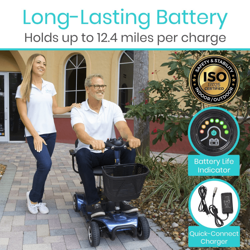 Vive Health MOB1027 Mobility Scooter 4 Wheel 265 lbs. Capacity 24V 3.7 MPH 12.4 Miles New