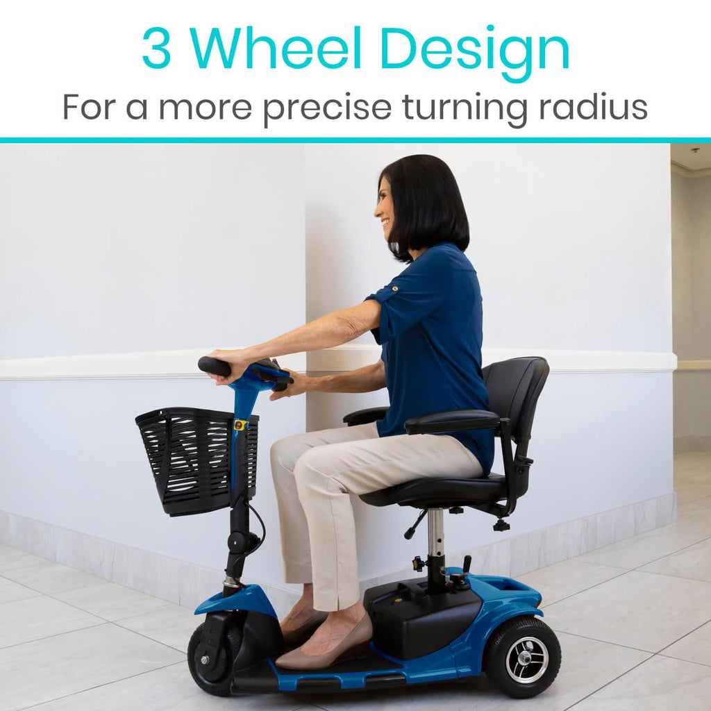 Vive Health MOB1025 Mobility Scooter 3 Wheel 265 lbs. Capacity 24V 3.7 MPH 12.4 Miles New