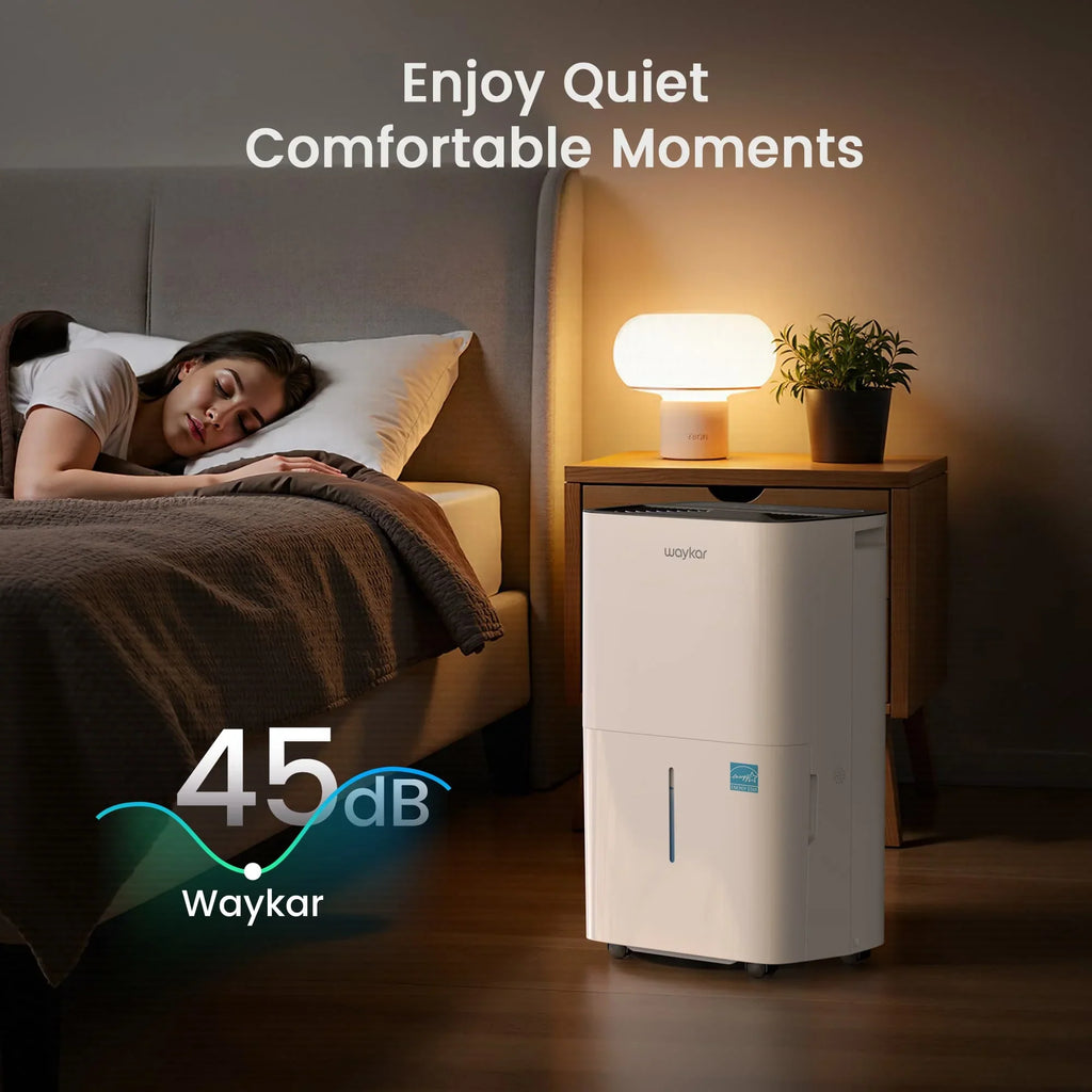 Waykar Dehumidifier 150 Pints with Pump 2.38 Gal. Tank Fixed Vent Energy Star New