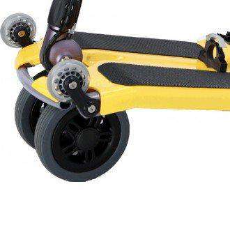 Freerider Luggie Standard Folding Travel Scooter Yellow Open Box