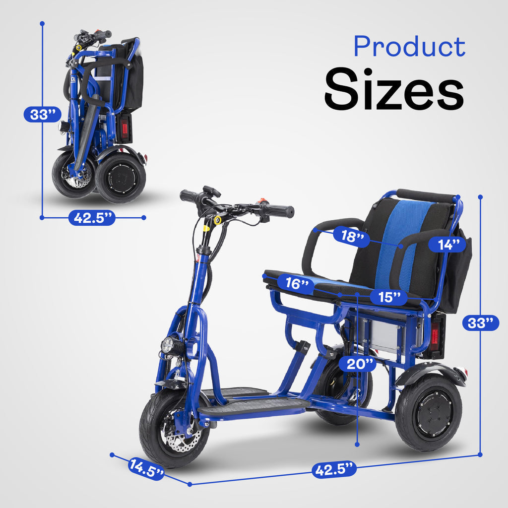 Alton Culver Cougar Mobility Scooter 3-Wheel Foldable 25 Mile Range 12 MPH 48V 500W New