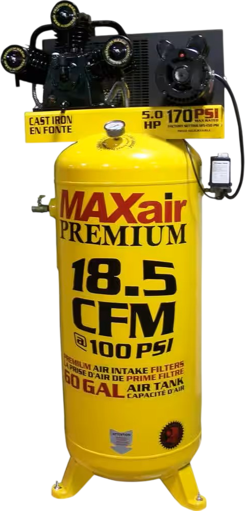 MaxAir Electric Air Compressor 170 PSI 5 HP 60 Gal. Single Stage 220V C5160V1-MAP New