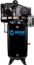 Mega Compressor Industrial Air Compressor 80 Gal. 180 PSI 2 Stage with Mag Starter 3 Phase 460V New