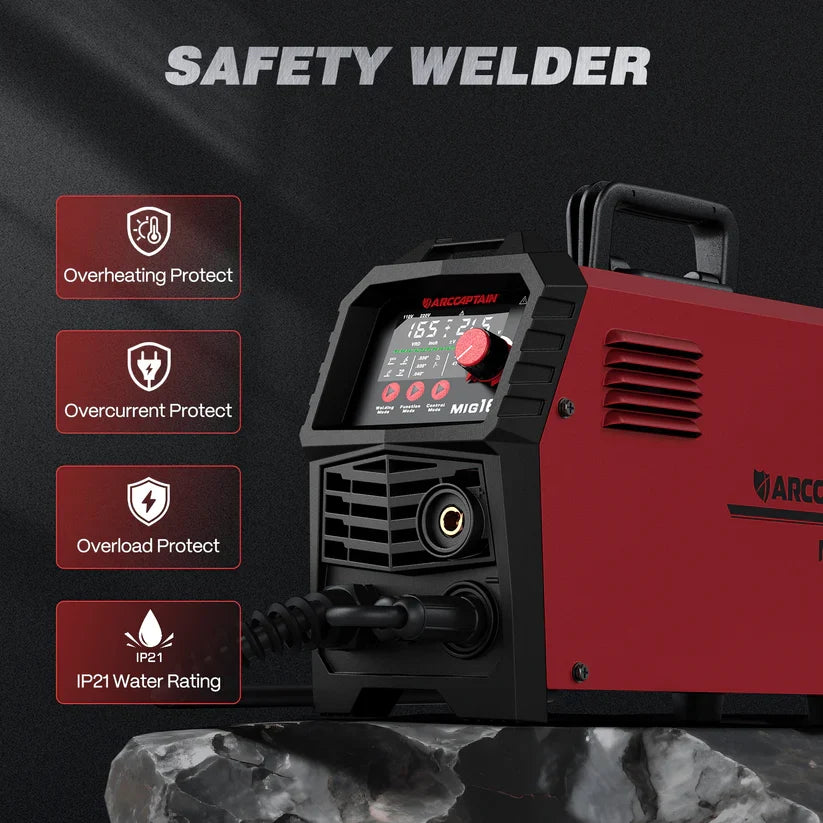 Arccaptain MIG165 Welder Multi-Process 165A Synergic 110/220V Portable New