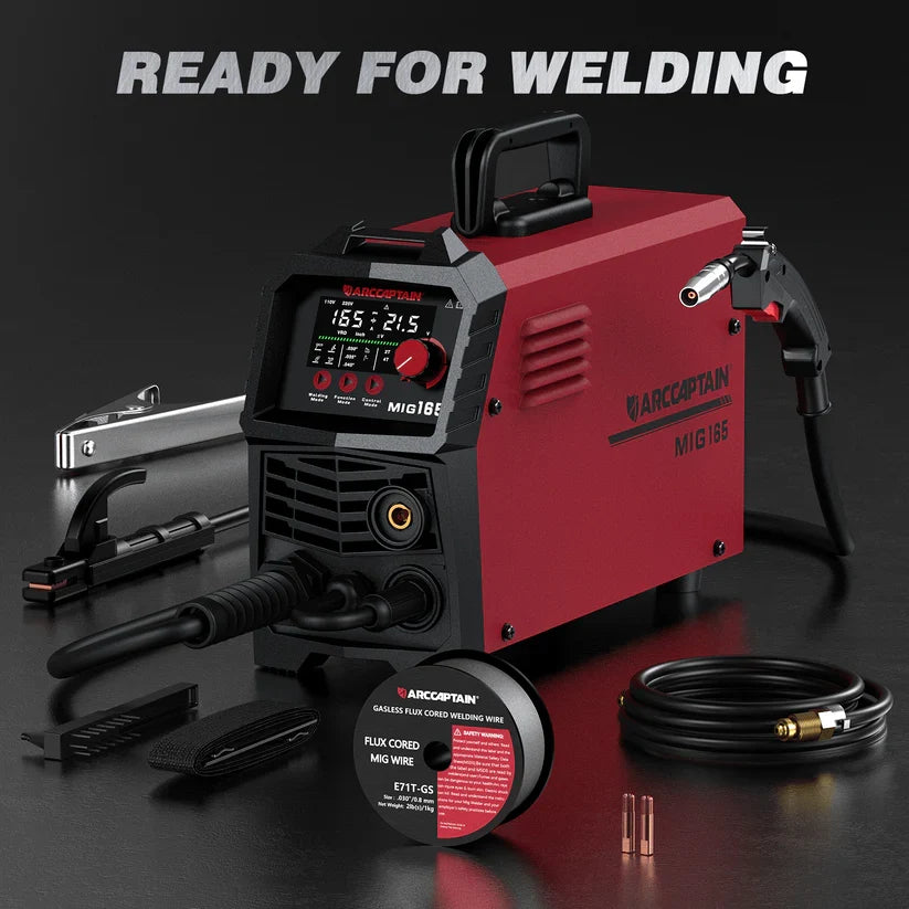 Arccaptain MIG165 Welder Multi-Process 165A Synergic 110/220V Portable New