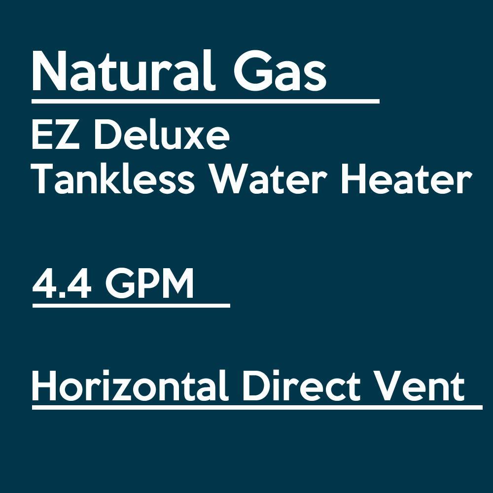 EZ Tankless EZDELUXENG 4.4 GPM 87500 BTU Natural Gas Indoor Tankless Water Heater with Vent Kit New