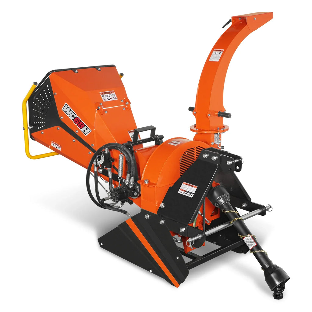 MechMaxx WC68H Wood Chipper 6" 3 Point Hydraulic Feeding PTO for 20-50HP Tractor New