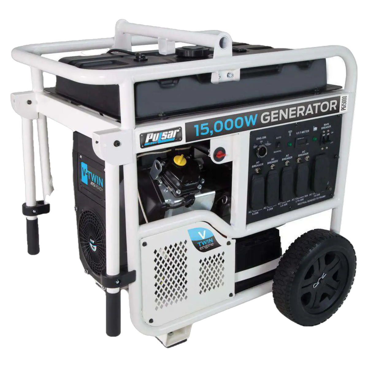 Pulsar PG15KVTW 12000W/15000W Gas Electric Start Portable Generator New