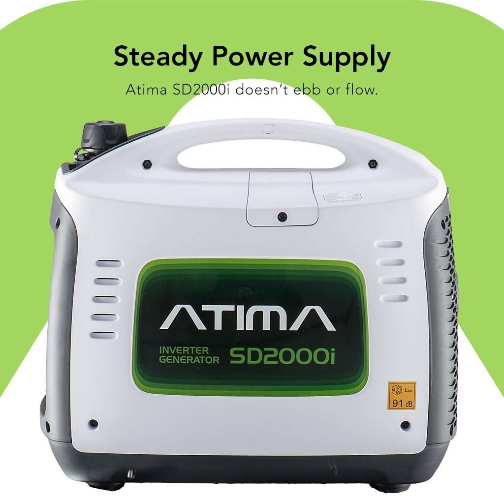 Atima SD2000i 1600W/2000W Engine Portable Gas Inverter Generator New