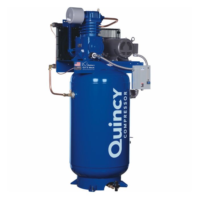 Quincy QT Max Air Compressor 5 HP 80 Gallon Two Stage 1-Phase 230V New