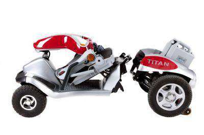 Tzora Titan Hummer XL 4 Wheel Heavy Duty Folding All Terrain Mobility Scooter Red New