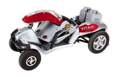 Tzora Titan Hummer XL 4 Wheel Heavy Duty Folding All Terrain Mobility Scooter Red New