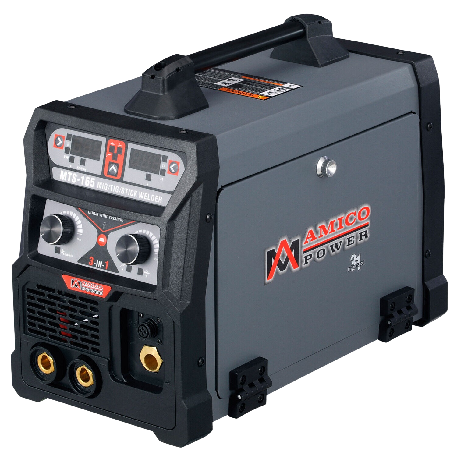 Amico Electric MTS-165 100-250V Dual Voltage 165 Amp MIG MAG Flux-cored Lift TIG Stick Arc DC Inverter Welder New