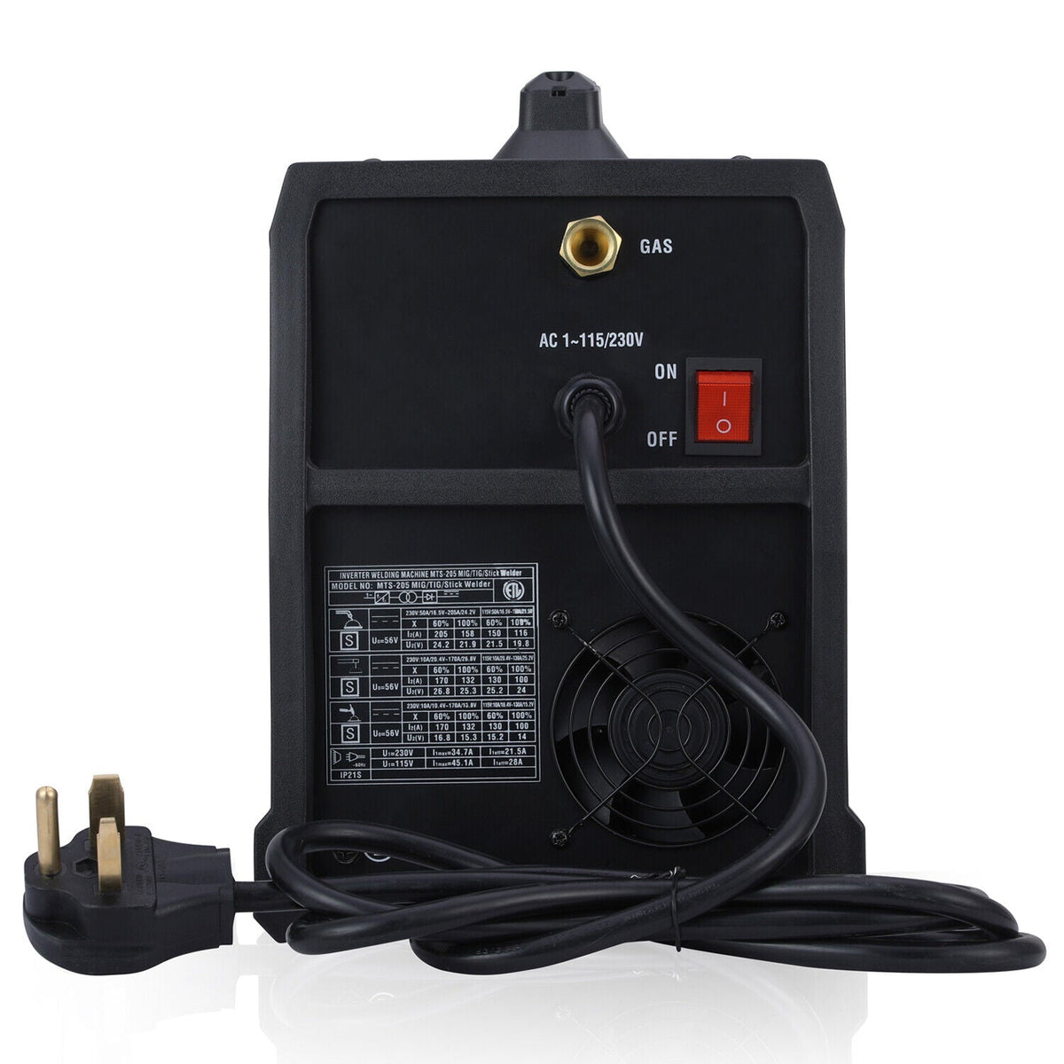 Amico Electric MTS-205 100-250V Dual Voltage 205 Amp MIG MAG Flux-cored Lift TIG Stick Arc 3-in-1 DC Inverter Welder New