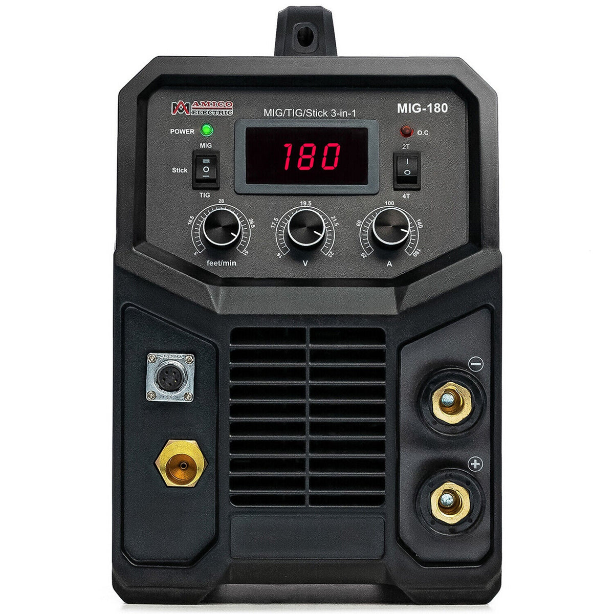 Amico Electric MIG-180 115/230V Dual Voltage 180-Amp MIG/MAG/Flux-cored/Lift-TIG/Stick Arc DC Inverter Welder New