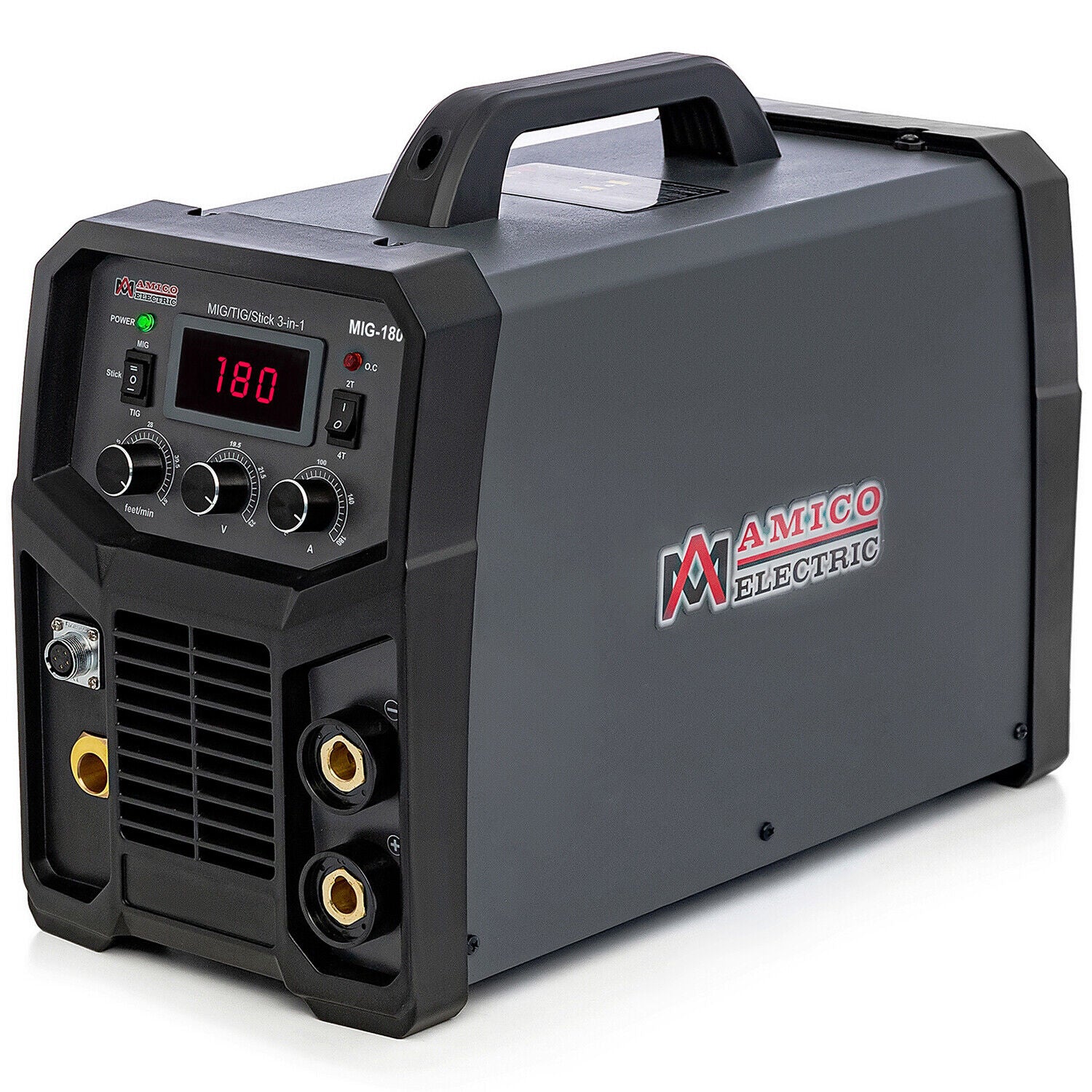 Amico Electric MIG-180 115/230V Dual Voltage 180-Amp MIG/MAG/Flux-cored/Lift-TIG/Stick Arc DC Inverter Welder New