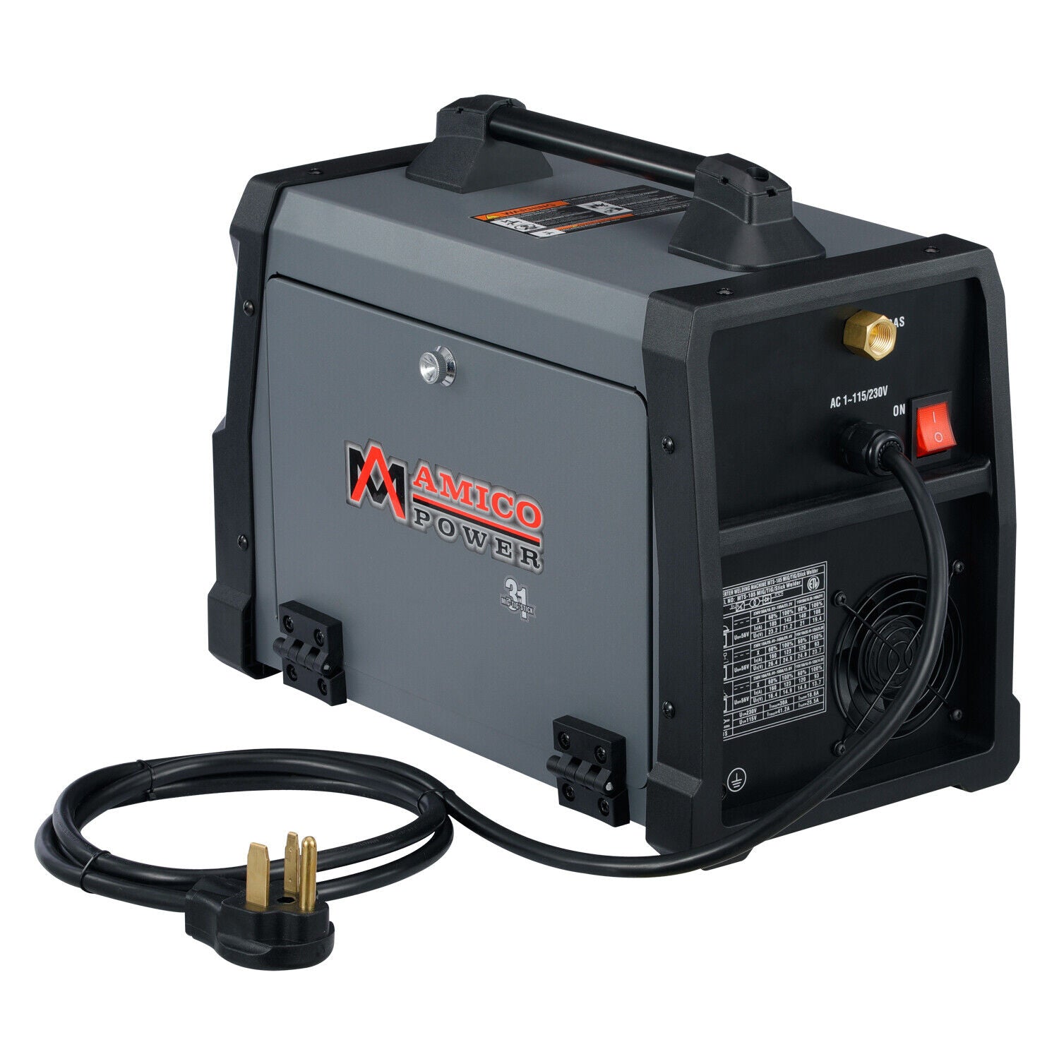 Amico Electric MTS-165 100-250V Dual Voltage 165 Amp MIG MAG Flux-cored Lift TIG Stick Arc DC Inverter Welder New