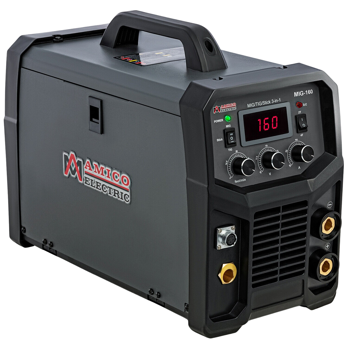 Amico Electric MIG-160 115/230V Dual Voltage 160 Amp MIG/MAG/Flux-cored/Lift-TIG/Stick Arc DC Inverter Welder New