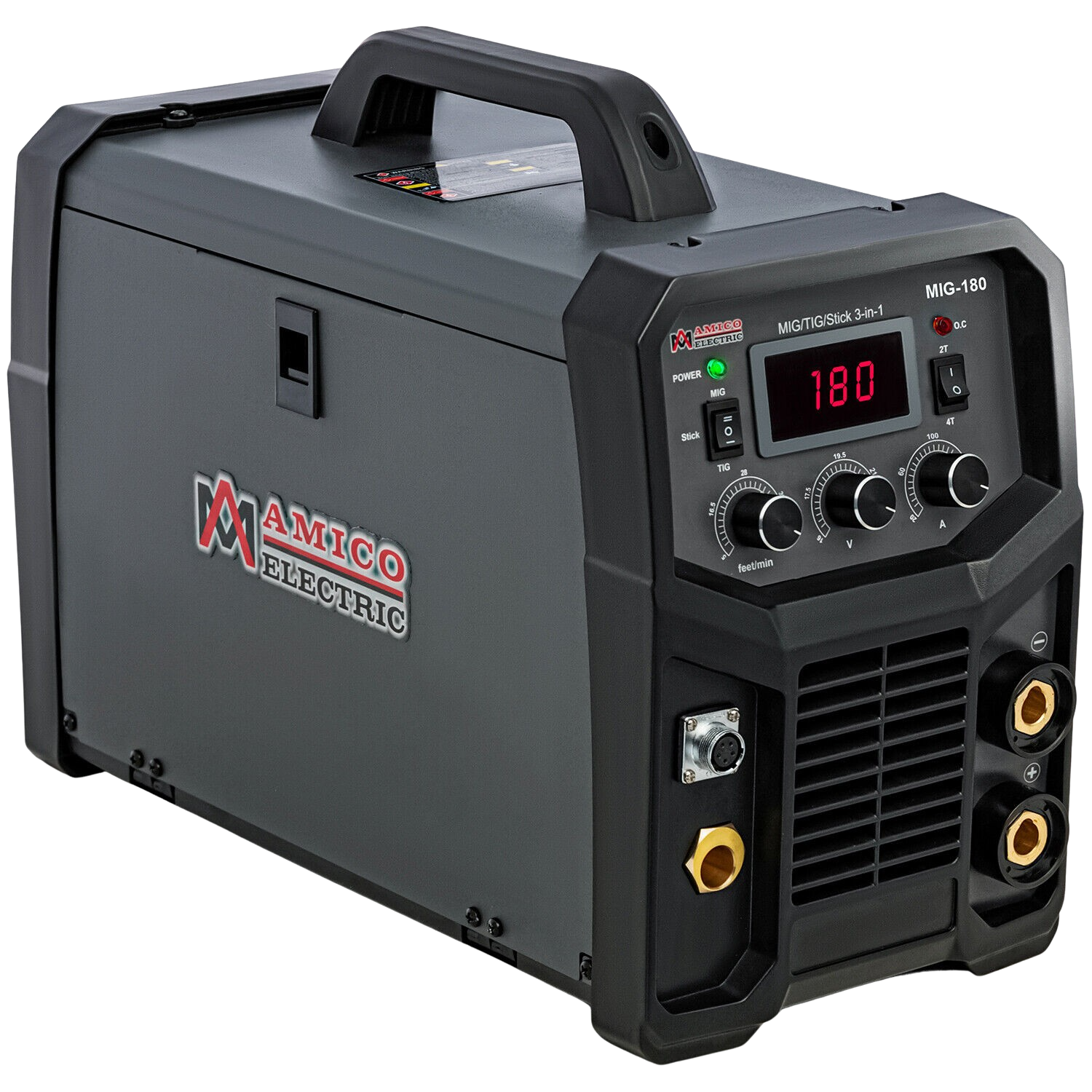Amico Electric MIG-180 115/230V Dual Voltage 180-Amp MIG/MAG/Flux-cored/Lift-TIG/Stick Arc DC Inverter Welder New