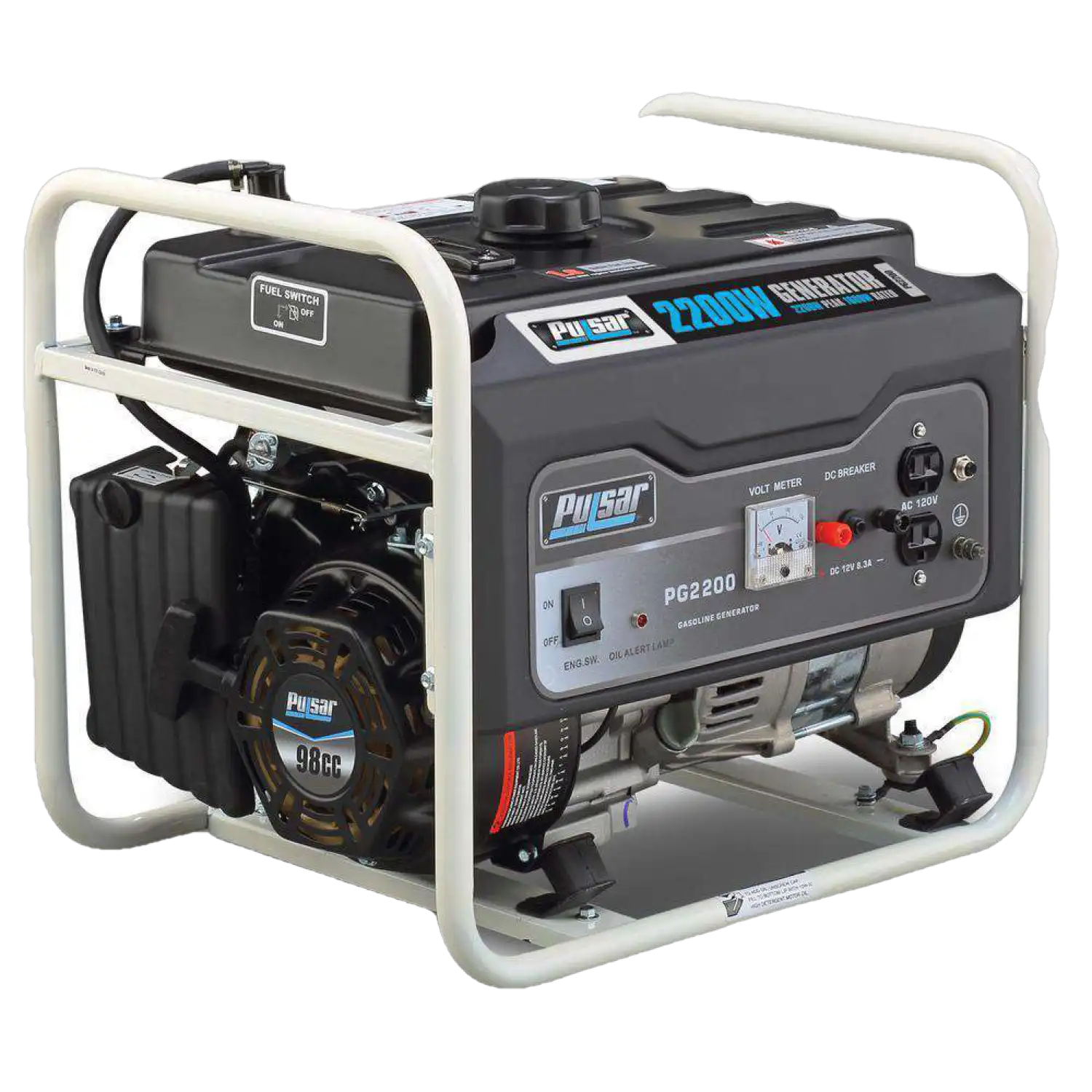 Pulsar PG2200 2200W/1600W Portable Gas Generator New