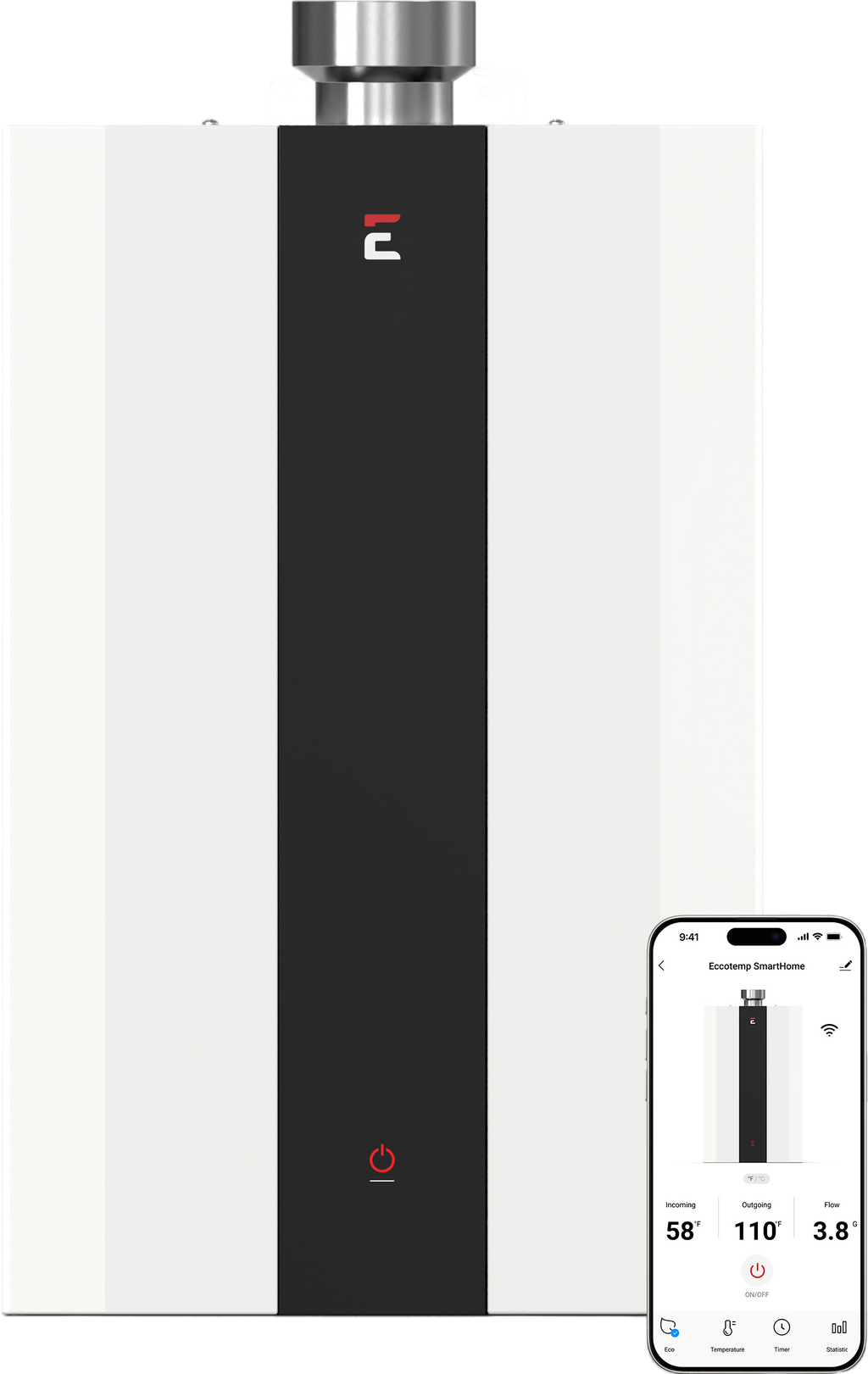 Eccotemp SH12-A SmartHome Tankless Water Heater Liquid Propane 4 GPM Indoor Wi-Fi Open Box