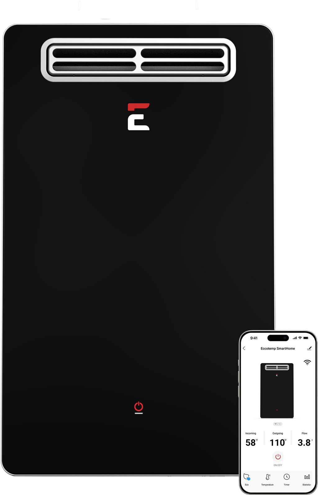 Eccotemp SH22-NG SmartHome Tankless Water Heater Natural Gas 6.8 GPM Outdoor Wi-Fi Open Box