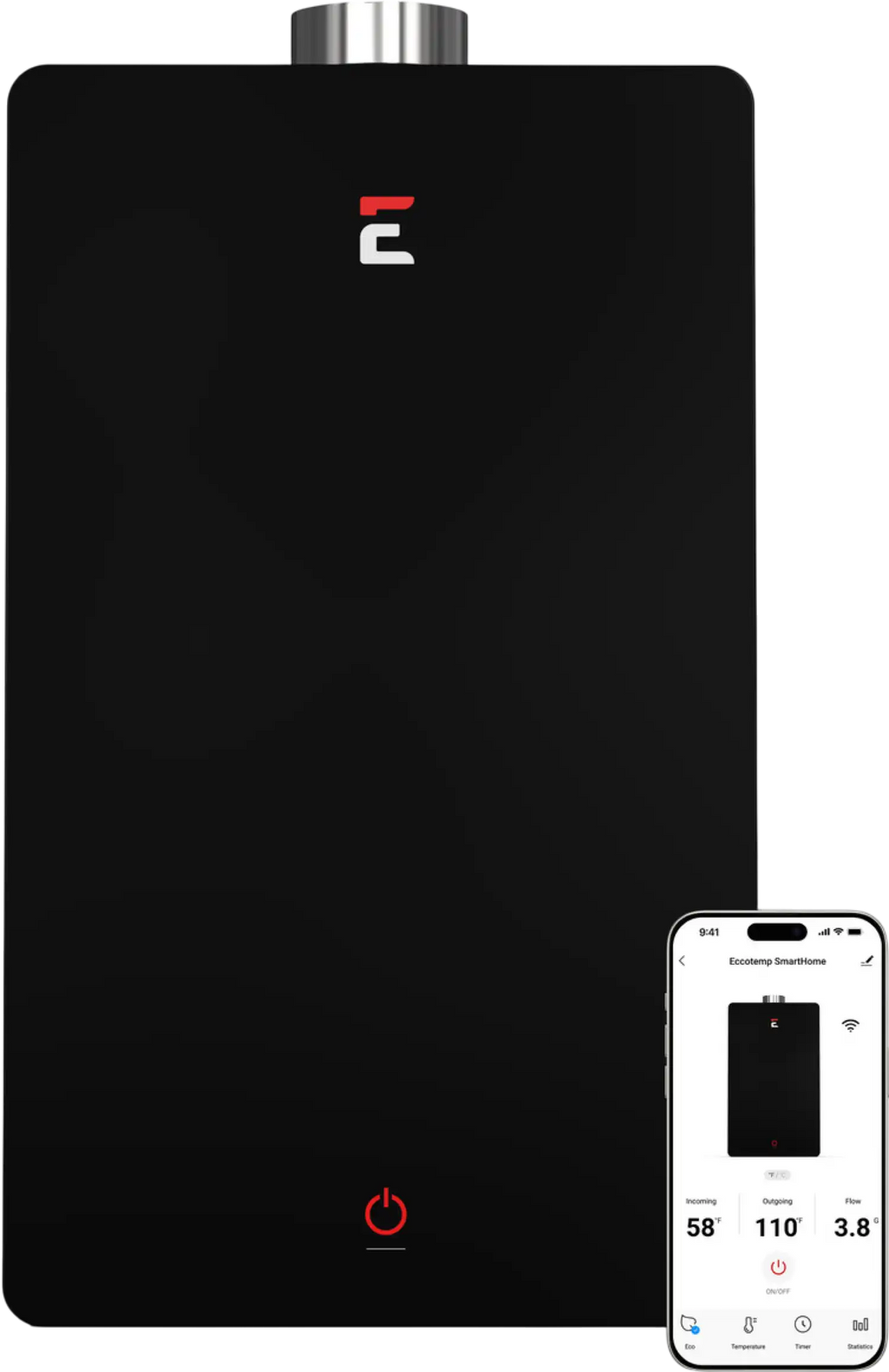 Eccotemp SHLX-NG SmartHome Tankless Water Heater Natural Gas 4.5 GPM Indoor Wi-Fi Open Box