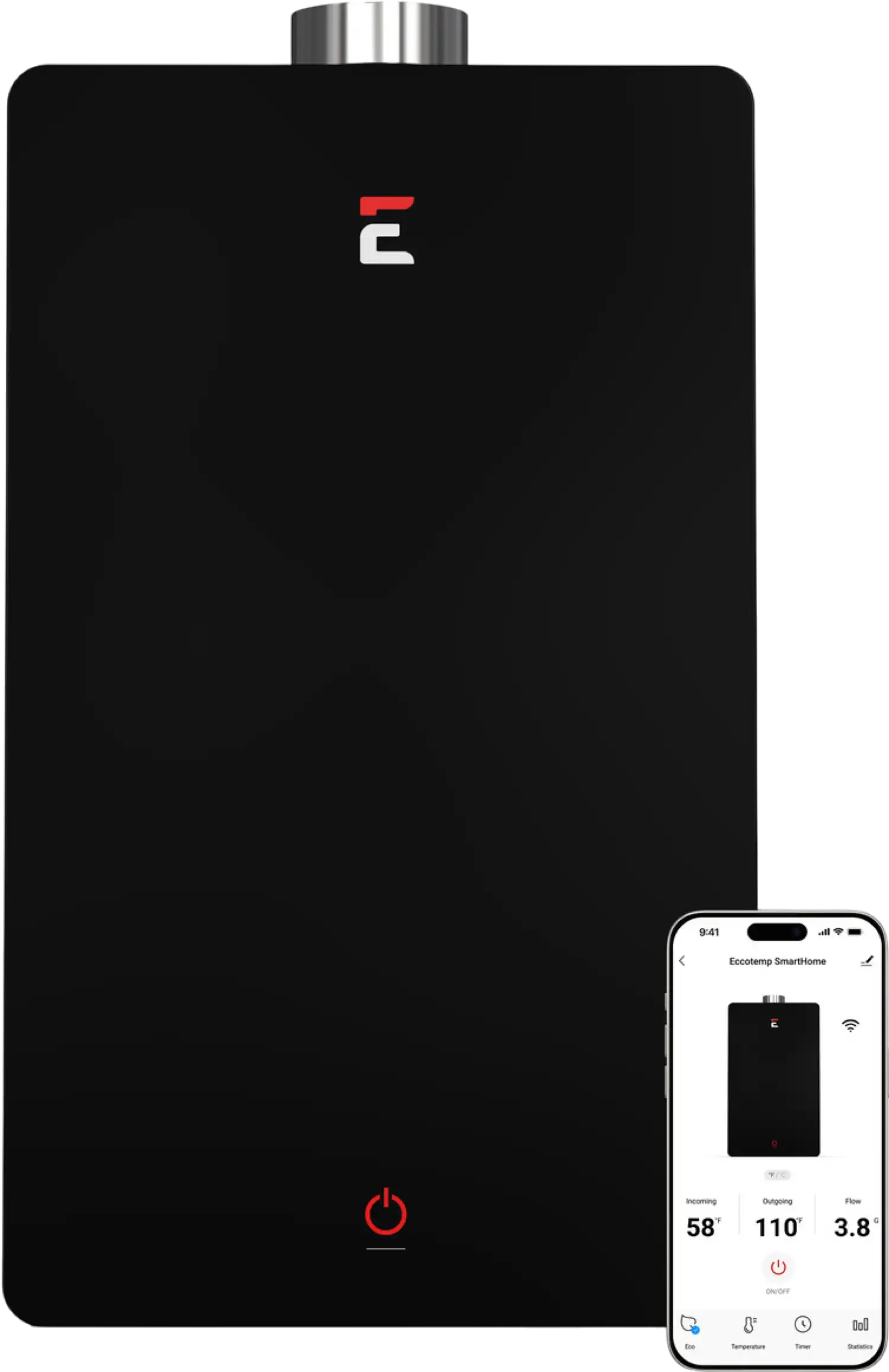 Eccotemp SHLX-NG SmartHome Tankless Water Heater Natural Gas 4.5 GPM Indoor Wi-Fi Open Box