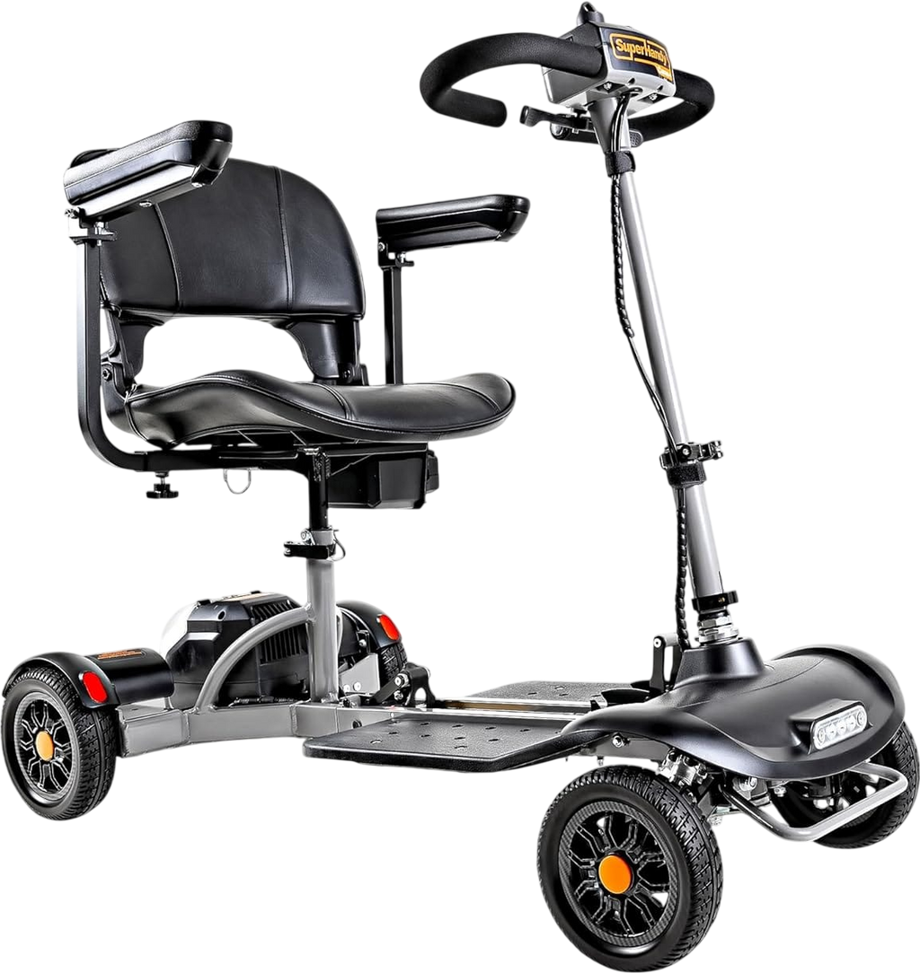 Super Handy GUT204 Passport Flex Mobility Scooter 4-Wheel Foldable 3.7 MPH 6 Mile Range 48V New